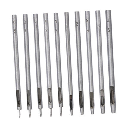 Crofta Leather Hole Punch Cutter Kit Leather Stitching Punch Tool for Leather Belts Style A