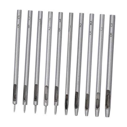 Crofta Leather Hole Punch Cutter Kit Leather Stitching Punch Tool for Leather Belts Style A