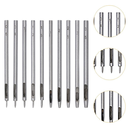 Crofta Leather Hole Punch Cutter Kit Leather Stitching Punch Tool for Leather Belts Style A