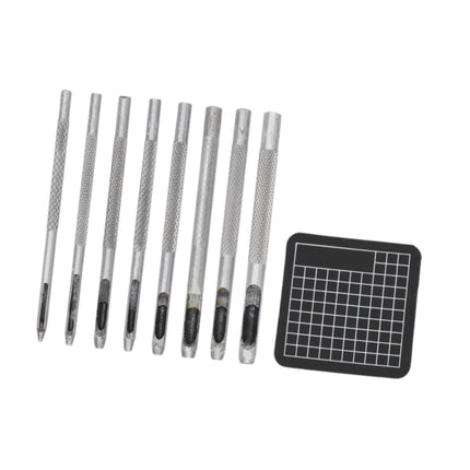 Crofta Leather Hole Punch Cutter Kit Leather Stitching Punch Tool for Leather Belts Style B