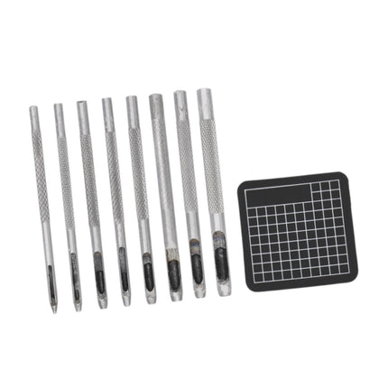 Crofta Leather Hole Punch Cutter Kit Leather Stitching Punch Tool for Leather Belts Style B