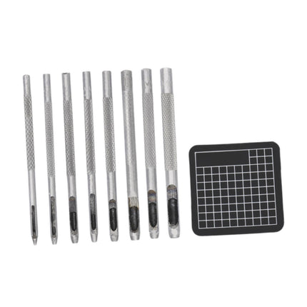 Crofta Leather Hole Punch Cutter Kit Leather Stitching Punch Tool for Leather Belts Style B