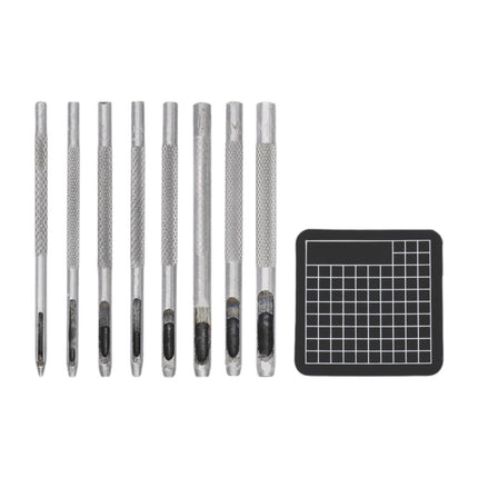 Crofta Leather Hole Punch Cutter Kit Leather Stitching Punch Tool for Leather Belts Style B