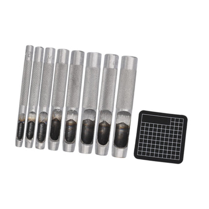 Crofta Leather Hole Punch Cutter Kit Leather Stitching Punch Tool for Leather Belts Style C