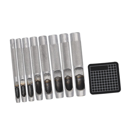 Crofta Leather Hole Punch Cutter Kit Leather Stitching Punch Tool for Leather Belts Style C