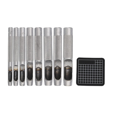 Crofta Leather Hole Punch Cutter Kit Leather Stitching Punch Tool for Leather Belts Style C