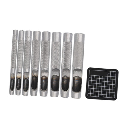 Crofta Leather Hole Punch Cutter Kit Leather Stitching Punch Tool for Leather Belts Style C