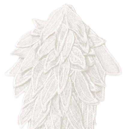 Crofta 2x Angel Wings Appliques DIY Embroidered Appliques Decal for Prom Dress Coat White