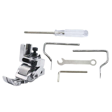 Crofta Industrial Sewing Machine Presser Foot 5 in 1 for Thick Fabric Chiffon Jeans Metal Wheel