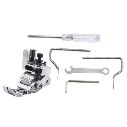 Crofta Industrial Sewing Machine Presser Foot 5 in 1 for Thick Fabric Chiffon Jeans Metal Wheel
