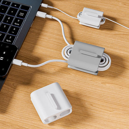 2Pcs Cable Winder Cable Organizer Reusable Travel Wire Cord Management Clips 2.6x1.5x2.6cm
