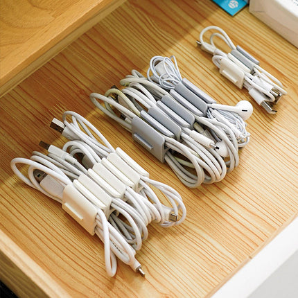 2Pcs Cable Winder Cable Organizer Reusable Travel Wire Cord Management Clips 2.6x1.5x2.6cm