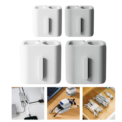 2Pcs Cable Winder Cable Organizer Reusable Travel Wire Cord Management Clips 2.6x1.5x2.6cm