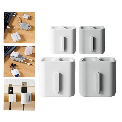 2Pcs Cable Winder Cable Organizer Reusable Travel Wire Cord Management Clips 2.6x1.5x2.6cm