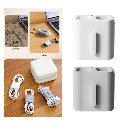 2Pcs Cable Winder Cable Organizer Reusable Travel Wire Cord Management Clips 2.6x1.5x2.6cm