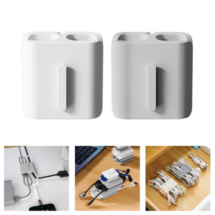 2Pcs Cable Winder Cable Organizer Reusable Travel Wire Cord Management Clips 2.6x1.5x2.6cm
