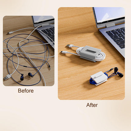 2Pcs Cable Winder Cable Organizer Reusable Travel Wire Cord Management Clips 2.6x1.5x2.6cm