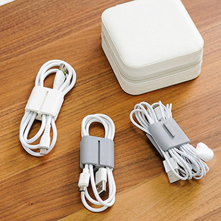 2Pcs Cable Winder Cable Organizer Reusable Travel Wire Cord Management Clips 2.6x1.5x2.6cm