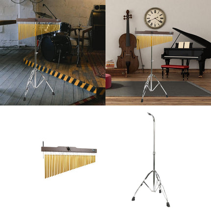 36 Tones Musical Chimes Stand Percussion Instrument Bell for Practice Adults 10x7x60cm