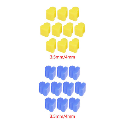 10x Alto Horns Silicone Pads Buffering Stop for Brass Euphonium Tuba Trumpet 3.5mm Yellow