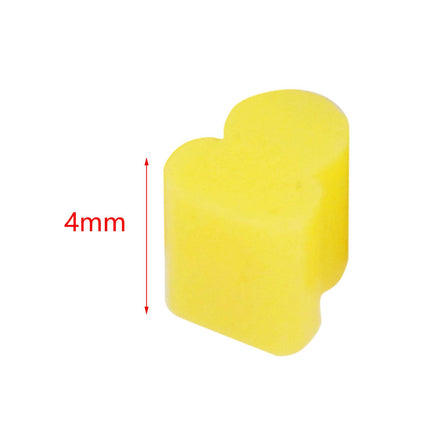 10x Alto Horns Silicone Pads Buffering Stop for Brass Euphonium Tuba Trumpet 4mm Yellow