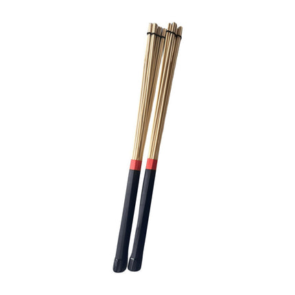2 Pieces Bamboo Drum Stick Rods Brushes for Acoustic Performance Small Venue Black
