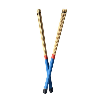 2 Pieces Bamboo Drum Stick Rods Brushes for Acoustic Performance Small Venue Blue