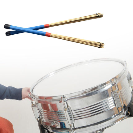 2 Pieces Bamboo Drum Stick Rods Brushes for Acoustic Performance Small Venue Blue