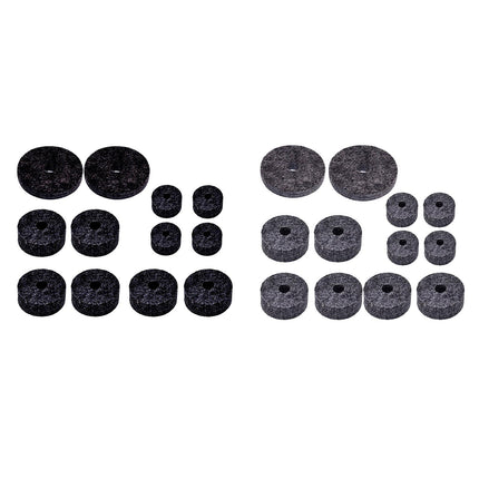 12Pcs Cymbal Felt Washer Hi Hat Clutch Felts Accessories Replacement Sleeves black