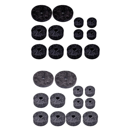 12Pcs Cymbal Felt Washer Hi Hat Clutch Felts Accessories Replacement Sleeves black