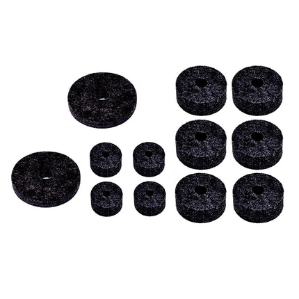 12Pcs Cymbal Felt Washer Hi Hat Clutch Felts Accessories Replacement Sleeves black