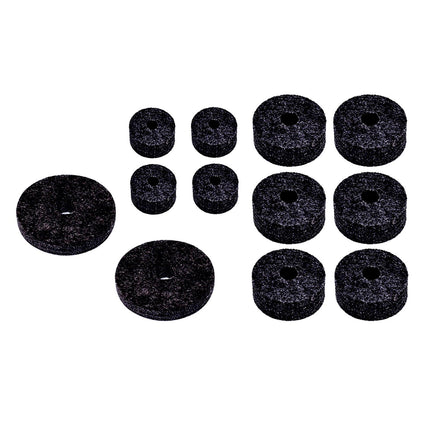 12Pcs Cymbal Felt Washer Hi Hat Clutch Felts Accessories Replacement Sleeves black