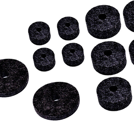 12Pcs Cymbal Felt Washer Hi Hat Clutch Felts Accessories Replacement Sleeves black