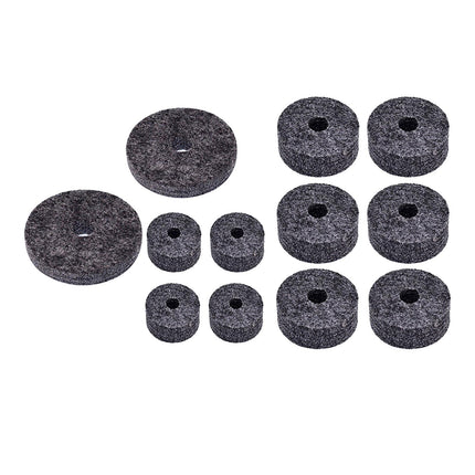 12Pcs Cymbal Felt Washer Hi Hat Clutch Felts Accessories Replacement Sleeves gray