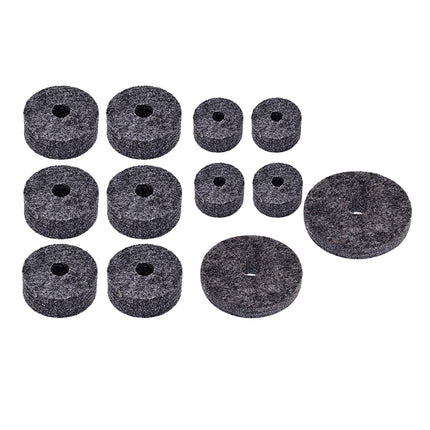 12Pcs Cymbal Felt Washer Hi Hat Clutch Felts Accessories Replacement Sleeves gray