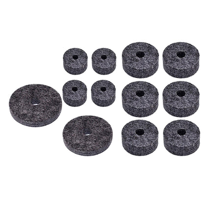 12Pcs Cymbal Felt Washer Hi Hat Clutch Felts Accessories Replacement Sleeves gray