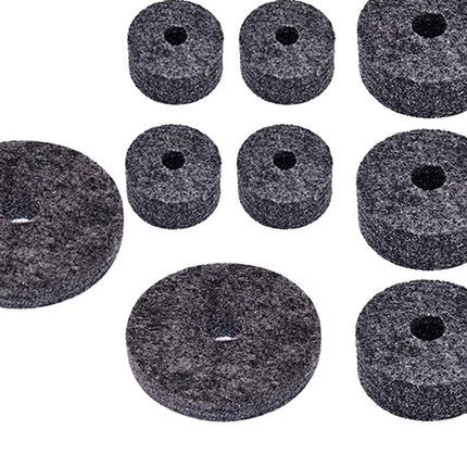 12Pcs Cymbal Felt Washer Hi Hat Clutch Felts Accessories Replacement Sleeves gray
