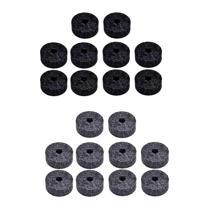 10x Cymbal Stand Felts Percussion Instrument Hi Hat Clutch Felts Replacement Black