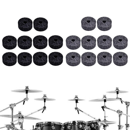 10x Cymbal Stand Felts Percussion Instrument Hi Hat Clutch Felts Replacement Black