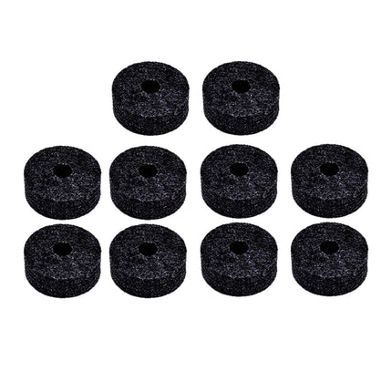 10x Cymbal Stand Felts Percussion Instrument Hi Hat Clutch Felts Replacement Black