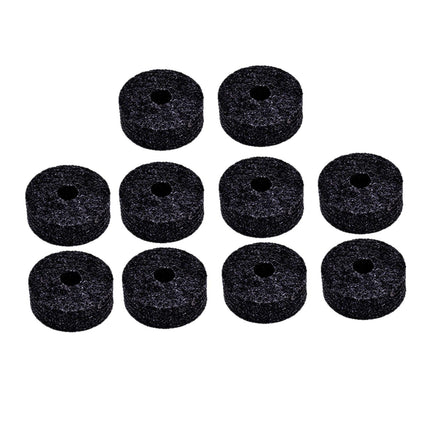 10x Cymbal Stand Felts Percussion Instrument Hi Hat Clutch Felts Replacement Black