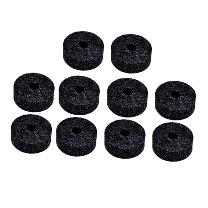 10x Cymbal Stand Felts Percussion Instrument Hi Hat Clutch Felts Replacement Black