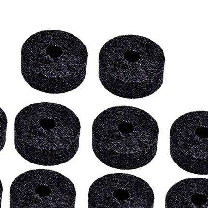 10x Cymbal Stand Felts Percussion Instrument Hi Hat Clutch Felts Replacement Black