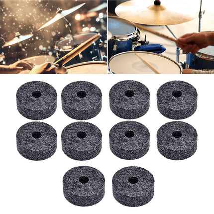 10x Cymbal Stand Felts Percussion Instrument Hi Hat Clutch Felts Replacement Gray