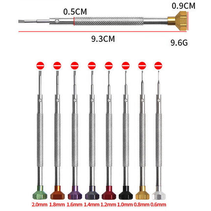 8 Pieces Jewellers Screwdrivers Set Professional for Cameras Glasses Watches