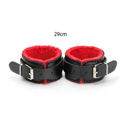 10x Bondage Restraints Kits Blindfold PU Leather Ankle Cuffs Set Accessories