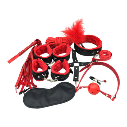 10x Bondage Restraints Kits Blindfold PU Leather Ankle Cuffs Set Accessories