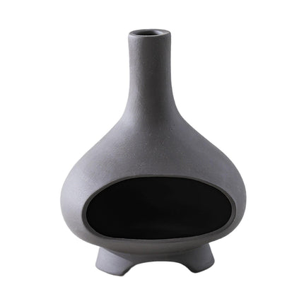 Ceramic Palo Santo Holder Ornament Incense Holder for Desk Office Meditation Black Clay