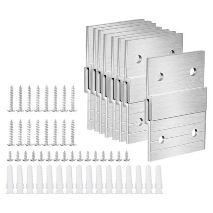 Crofta 8 Pairs French Cleat Picture Hanger Sturdy for Wall Painting Artwork Cabinet