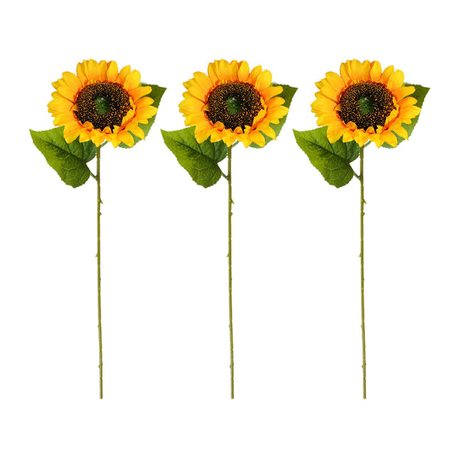 3Pcs Fake Sunflowers Bouquet for Baby Shower Spring Decor Wedding Decoration Yellow